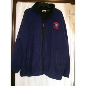 Vintage Tennessee Titans NFL Fleece Jacket Full‎ Zip Navy Blue Sports Fan Gear